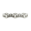 タサキ TASAKI ダイヤ 3連 ホワイトゴールド K18WG ダイヤモンド ペンダントトップ TASAKI Au750 18K WG ネックレストップ スクエア 2WAY