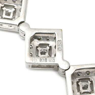 タサキ TASAKI ダイヤ 3連 ホワイトゴールド K18WG ダイヤモンド ペンダントトップ TASAKI Au750 18K WG ネックレストップ スクエア 2WAY