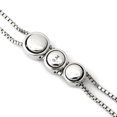 タサキ TASAKI トリロジー ホワイトゴールド K18WG ダイヤモンド ネックレス TASAKI ダイヤ 0.56ct 3石 3粒 Au K18 750WG