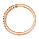 4℃ 4℃ ダイヤモンド ピンクゴールド K18PG ダイヤモンド リング 指輪 ヨンドシー Au750 18K ハーフエタニティ スキニーリング 8号