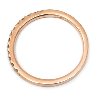 4℃ 4℃ ダイヤモンド ピンクゴールド K18PG ダイヤモンド リング 指輪 ヨンドシー Au750 18K ハーフエタニティ スキニーリング 8号