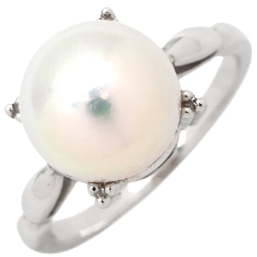 ミキモト MIKIMOTO パール 9.5mm プラチナシルバー Pt900 パール リング 指輪 MIKIMOTO プラチナ 真珠 1粒 1石 11号