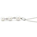 タサキ TASAKI パール 3連 ホワイトゴールド K18WG パール ダイヤモンド ネックレス TASAKI ダイヤ ドロップ スウィング