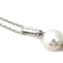 タサキ TASAKI パール 3連 ホワイトゴールド K18WG パール ダイヤモンド ネックレス TASAKI ダイヤ ドロップ スウィング