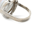 タサキ TASAKI マベパール パールグレー×ホワイトゴールド K14WG パール リング 指輪 TASAKI 真珠 大粒 ハーフパールシェイプ 14K WG オーロラ系 8号