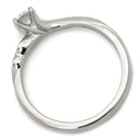 ニワカ NIWAKA 立爪 ダイヤリング プラチナシルバー Pt950 ダイヤモンド リング 指輪 俄 1粒 1石 ウエーブ 5号