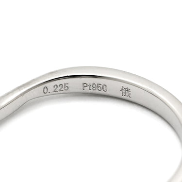ニワカ NIWAKA 立爪 ダイヤリング プラチナシルバー Pt950 ダイヤモンド リング 指輪 俄 1粒 1石 ウエーブ 5号