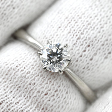 タサキ TASAKI ソリティア ダイヤモンド プラチナシルバー Pt900 ダイヤモンド リング 指輪 TASAKI プラチナ Pt900 1石 1粒 6本立爪 エンゲージ ブライダル 9号