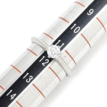 ティファニー Tiffany & Co ソリティア ダイヤリング プラチナシルバー Pt950 ダイヤモンド リング 指輪 T＆Co. 一粒 1P 立爪 VS1 0.32ct プラチナ950 11.5号