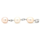 タサキ TASAKI 3連パール ダイヤ パールホワイト×ホワイトゴールド K18WG パール ダイヤモンド ペンダントトップ 白 ピンク 18K 750 WG ドロップ スウィング ネックレストップ オーバルシェイプ