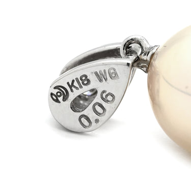 タサキ TASAKI 3連パール ダイヤ パールホワイト×ホワイトゴールド K18WG パール ダイヤモンド ペンダントトップ 白 ピンク 18K 750 WG ドロップ スウィング ネックレストップ オーバルシェイプ