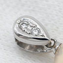タサキ TASAKI 3連パール ダイヤ パールホワイト×ホワイトゴールド K18WG パール ダイヤモンド ペンダントトップ 白 ピンク 18K 750 WG ドロップ スウィング ネックレストップ オーバルシェイプ