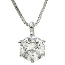 ノンブランド NON BRAND ダイヤモンド 1.823ct ペンダント プラチナシルバー Pt900 ダイヤモンド PT850(チェーン) ネックレス 1粒 1石 大粒 ラウンドブリリアントカット