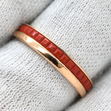 ブシュロン BOUCHERON キャトル レッド ハーフ JAL0026453 レッド×ピンクゴールド K18PG レッドセラミック #T53(JP13) リング 指輪 赤 Au750 18K PG 12.5号