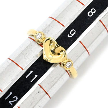 ティファニー Tiffany & Co フルハート ダイヤモンド イエローゴールド K18YG ダイヤモンド リング 指輪 T＆Co. Au750 18K エルサ ペレッティ 2P 2石 2粒 10号