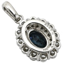 ノンブランド NON BRAND アレキサンドライト 0.555ct ダイヤモンド ブルー×プラチナシルバー Pt950 アレキサンドライト ダイヤモンド ペンダントトップ 青 オーバルミックスカット ネックレストップ
