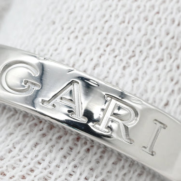 ブルガリ BVLGARI ブルガリブルガリ ダブルロゴ ホワイトゴールド K18WG ダイヤモンド リング 指輪 18K 750AU 1Pダイヤモンド 12号