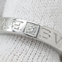 ブルガリ BVLGARI ブルガリブルガリ ダブルロゴ ホワイトゴールド K18WG ダイヤモンド リング 指輪 18K 750AU 1Pダイヤモンド 12号