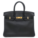 エルメス HERMES バーキン 25 ブラック ヴォースイフト ハンドバッグ ゴールド金具 黒