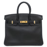 エルメス HERMES バーキン 25 ブラック ヴォースイフト ハンドバッグ ゴールド金具 黒