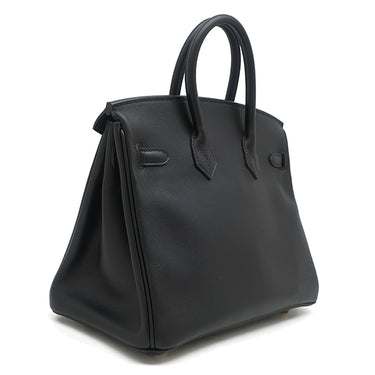 エルメス HERMES バーキン 25 ブラック ヴォースイフト ハンドバッグ ゴールド金具 黒