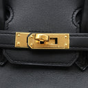 エルメス HERMES バーキン 25 ブラック ヴォースイフト ハンドバッグ ゴールド金具 黒