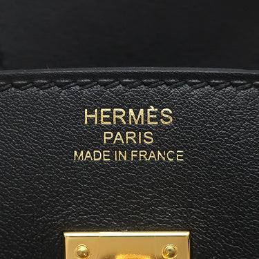 エルメス HERMES バーキン 25 ブラック ヴォースイフト ハンドバッグ ゴールド金具 黒