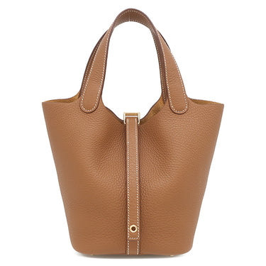 エルメス HERMES ピコタンロック 18 PM ゴールド トリヨンクレマンス ハンドバッグ ゴールド金具 新品 未使用 茶 2025年製