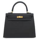 エルメス HERMES ケリー25 外縫い ブラック ヴォーエプソン 2WAYバッグ ゴールド金具 新品 未使用 ショルダー 2026年製