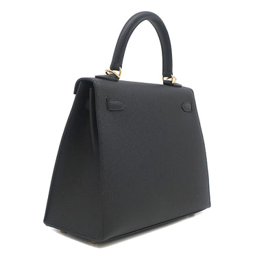 エルメス HERMES ケリー25 外縫い ブラック ヴォーエプソン 2WAYバッグ ゴールド金具 新品 未使用 ショルダー 2026年製