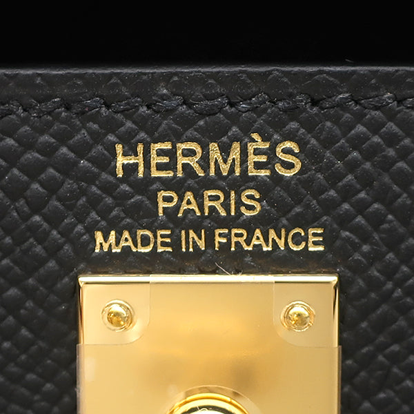 エルメス Herms ケリー25 外縫い ブラック ヴォーエプソン 2WAYバッグ