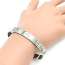 カルティエ Cartier LOVE ラブブレス オープン ラージモデル ホワイトゴールド K18WG #20 ブレスレット 750 18K 18金 WG 9mm幅