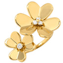 ヴァンクリーフアーペル Van Cleef & Arpels フリヴォル アントレ レ ドア VCARPJMD00 イエローゴールド K18YG ダイヤモンド #59(JP19) リング 指輪 フラワー 4Pダイヤ 20号