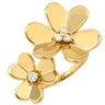 ヴァンクリーフアーペル Van Cleef & Arpels フリヴォル アントレ レ ドア VCARPJMD00 イエローゴールド K18YG ダイヤモンド #59(JP19) リング 指輪 フラワー 4Pダイヤ 20号