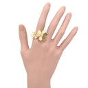 ヴァンクリーフアーペル Van Cleef & Arpels フリヴォル アントレ レ ドア VCARPJMD00 イエローゴールド K18YG ダイヤモンド #59(JP19) リング 指輪 フラワー 4Pダイヤ 20号