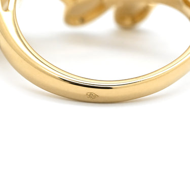 ヴァンクリーフアーペル Van Cleef & Arpels フリヴォル アントレ レ ドア VCARPJMD00 イエローゴールド K18YG ダイヤモンド #59(JP19) リング 指輪 フラワー 4Pダイヤ 20号