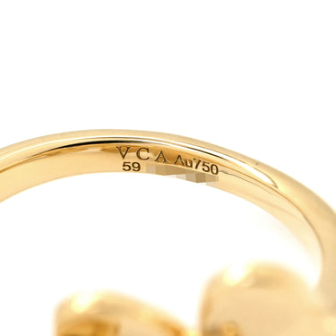 ヴァンクリーフアーペル Van Cleef & Arpels フリヴォル アントレ レ ドア VCARPJMD00 イエローゴールド K18YG ダイヤモンド #59(JP19) リング 指輪 フラワー 4Pダイヤ 20号