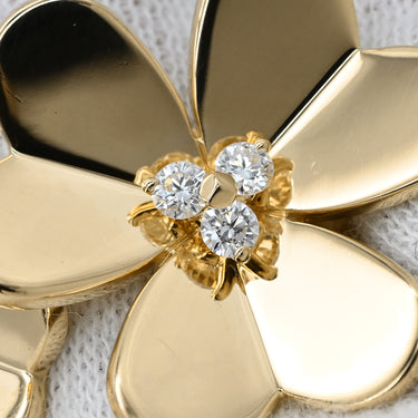 ヴァンクリーフアーペル Van Cleef & Arpels フリヴォル アントレ レ ドア VCARPJMD00 イエローゴールド K18YG ダイヤモンド #59(JP19) リング 指輪 フラワー 4Pダイヤ 20号