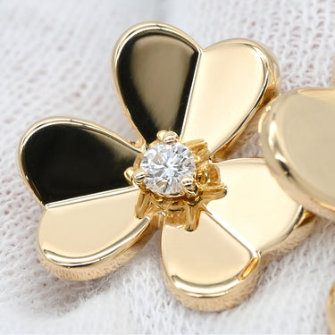 ヴァンクリーフアーペル Van Cleef & Arpels フリヴォル アントレ レ ドア VCARPJMD00 イエローゴールド K18YG ダイヤモンド #59(JP19) リング 指輪 フラワー 4Pダイヤ 20号