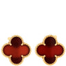 ヴァンクリーフアーペル Van Cleef & Arpels ヴィンテージ アルハンブラ VCARD40400 レッド×イエローゴールド K18YG カーネリアン ピアス 赤 750 18K 18金 カーネリアン 紅玉髄