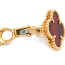 ヴァンクリーフアーペル Van Cleef & Arpels ヴィンテージ アルハンブラ VCARD40400 レッド×イエローゴールド K18YG カーネリアン ピアス 赤 750 18K 18金 カーネリアン 紅玉髄