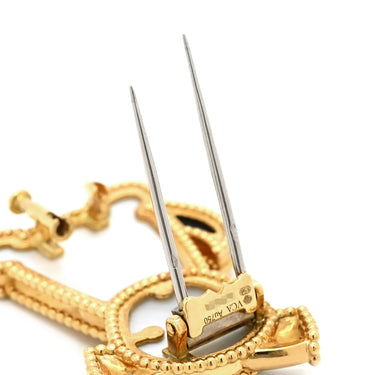 ヴァンクリーフアーペル Van Cleef & Arpels ラッキーアニマルズ ドッグ クリップ VCARP2AU00 パールホワイト×ブラック×イエローゴールド K18YG オニキス マザーオブパール ブローチ Au750 シェル オニキス