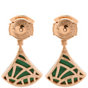 ブルガリ Bvlgari ディーヴァ ドリーム グリーン×ピンクゴールド K18PG ダイヤモンド マラカイト ピアス 18K 750PG 18金 マラカイト 1Pダイヤ