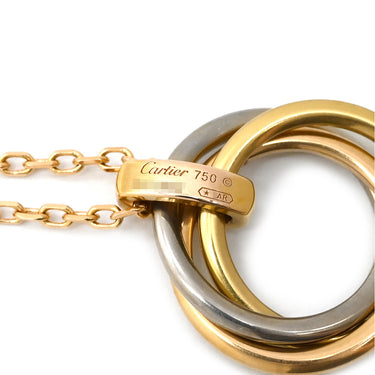 カルティエ Cartier トリニティ ペンダント イエローゴールド×ピンクゴールド×ホワイトゴールド K18PG K18YG K18WG ダイヤモンド ネックレス 3カラー 18金 750 3連 5Pダイヤモンド