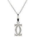 カルティエ Cartier 2C ダイヤ チャーム ネックレス ホワイトゴールド K18WG ダイヤモンド ネックレス Cartier 18K Au750 WG ダイヤモンド