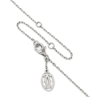 カルティエ Cartier 2C ダイヤ チャーム ネックレス ホワイトゴールド K18WG ダイヤモンド ネックレス Cartier 18K Au750 WG ダイヤモンド