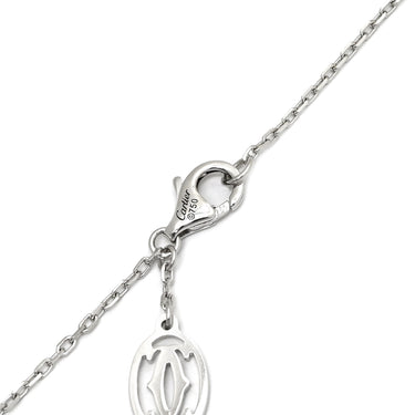 カルティエ Cartier 2C ダイヤ チャーム ネックレス ホワイトゴールド K18WG ダイヤモンド ネックレス Cartier 18K Au750 WG ダイヤモンド