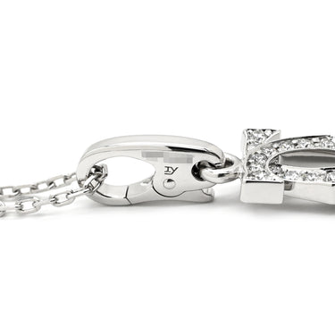 カルティエ Cartier 2C ダイヤ チャーム ネックレス ホワイトゴールド K18WG ダイヤモンド ネックレス Cartier 18K Au750 WG ダイヤモンド
