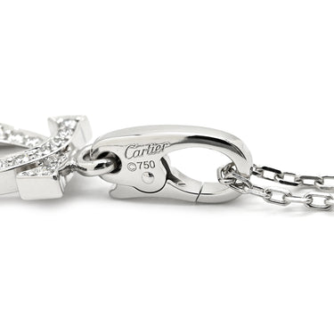 カルティエ Cartier 2C ダイヤ チャーム ネックレス ホワイトゴールド K18WG ダイヤモンド ネックレス Cartier 18K Au750 WG ダイヤモンド