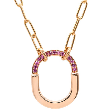 ティファニー Tiffany & Co ロック スモール ペンダント 75013825 ピンク×ローズゴールド K18PG サファイア ネックレス ピンクゴールド T＆Co. Au750 18K ピンクサファイア